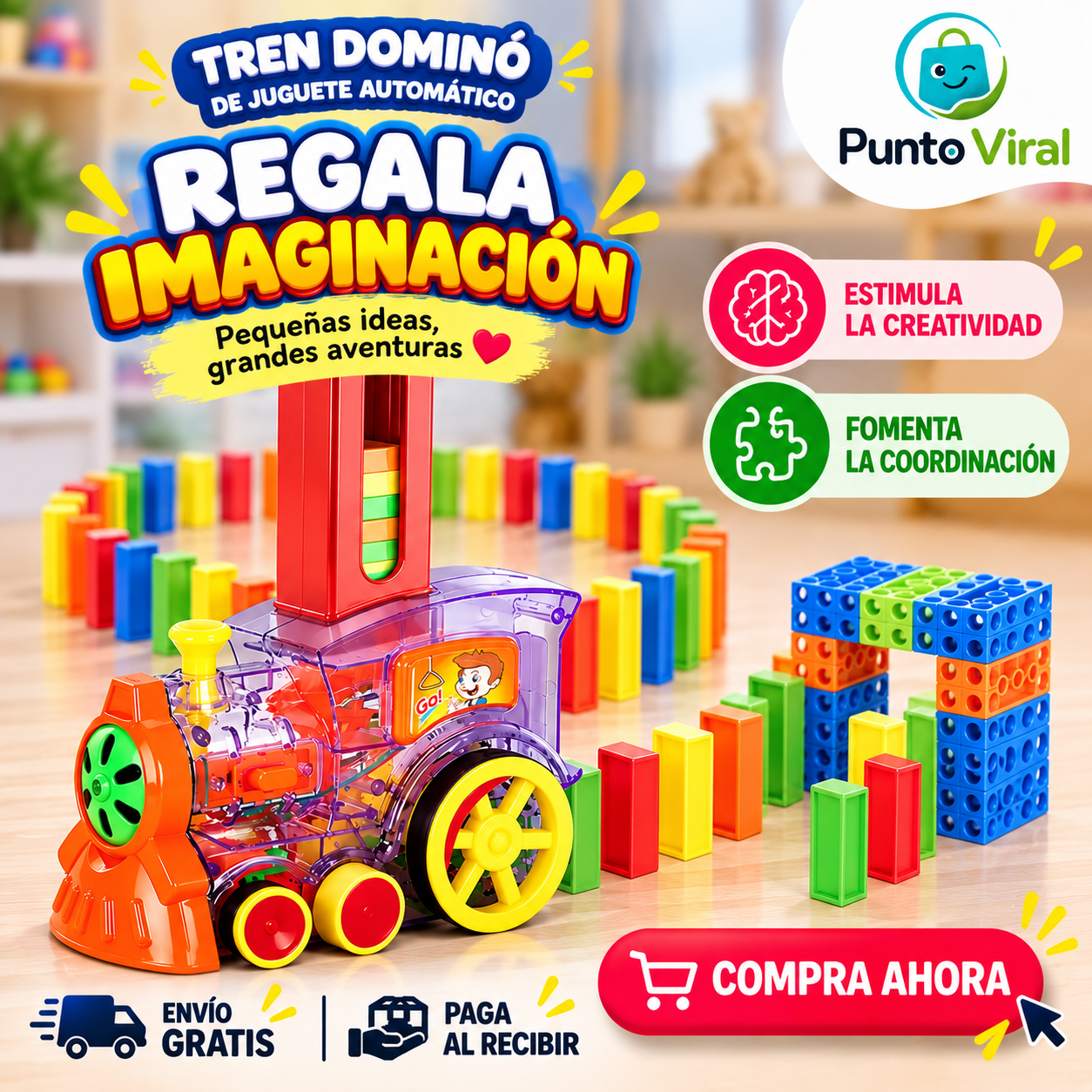 Tren Dominó De Juguete Automático